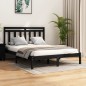 vidaXL Estructura de cama de madera maciza negra 140x200 cm vidaXL Estructura de cama de madera maciza negra 140x200 cm
