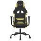 vidaXL Silla gaming de masaje con reposapiés tela negro y verde claro vidaXL Silla gaming de masaje con reposapiés tela negro y verde claro