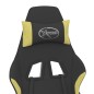 vidaXL Silla gaming de masaje con reposapiés tela negro y verde claro vidaXL Silla gaming de masaje con reposapiés tela negro y verde claro