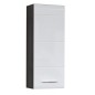 Trendteam Armario de pared para baño Line blanco y plata ahumado Trendteam Armario de pared para baño Line blanco y plata ahumado