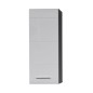 Trendteam Armario de pared para baño Line blanco y plata ahumado Trendteam Armario de pared para baño Line blanco y plata ahumado