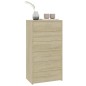 vidaXL Aparador 6 cajones contrachapada color roble Sonoma 50x34x96 cm vidaXL Aparador 6 cajones contrachapada color roble Sonoma 50x34x96 cm
