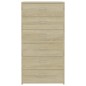 vidaXL Aparador 6 cajones contrachapada color roble Sonoma 50x34x96 cm vidaXL Aparador 6 cajones contrachapada color roble Sonoma 50x34x96 cm