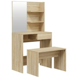 vidaXL Juego de tocador color roble Sonoma 74,5x40x141 cm