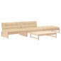 vidaXL Juego de muebles de jardín 4 piezas y cojines madera maciza vidaXL Juego de muebles de jardín 4 piezas y cojines madera maciza