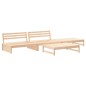 vidaXL Juego de muebles de jardín 4 piezas y cojines madera maciza vidaXL Juego de muebles de jardín 4 piezas y cojines madera maciza