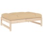 vidaXL Juego de muebles de jardín 4 piezas y cojines madera maciza vidaXL Juego de muebles de jardín 4 piezas y cojines madera maciza