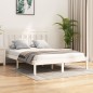 vidaXL Estructura de cama madera maciza King Size blanca 150x200 cm vidaXL Estructura de cama madera maciza King Size blanca 150x200 cm