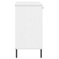 vidaXL Aparador con patas metal OSLO madera maciza blanco 113x40x77 cm vidaXL Aparador con patas metal OSLO madera maciza blanco 113x40x77 cm