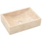 vidaXL Tocador de baño madera maciza de teca con lavabos mármol crema vidaXL Tocador de baño madera maciza de teca con lavabos mármol crema