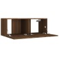 vidaXL Set de muebles para TV 4 pzas madera contrachapada marrón roble