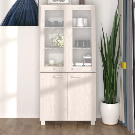 vidaXL Aparador HAMAR madera de pino maciza blanco