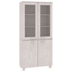 vidaXL Aparador HAMAR madera de pino maciza blanco
