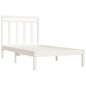 vidaXL Estructura de cama individual madera maciza blanco 90x190 cm