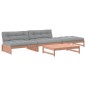 vidaXL Juego de muebles jardín 4 pzas y cojines madera abeto Douglas vidaXL Juego de muebles jardín 4 pzas y cojines madera abeto Douglas