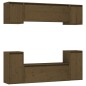 vidaXL Muebles para TV 6 piezas madera maciza de pino marrón miel vidaXL Muebles para TV 6 piezas madera maciza de pino marrón miel