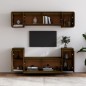 vidaXL Muebles para TV 6 piezas madera maciza de pino marrón miel vidaXL Muebles para TV 6 piezas madera maciza de pino marrón miel