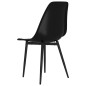 vidaXL Sillas de comedor 6 unidades negras PP vidaXL Sillas de comedor 6 unidades negras PP
