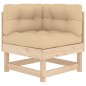 vidaXL Juego de muebles de jardín 7 piezas y cojines madera maciza vidaXL Juego de muebles de jardín 7 piezas y cojines madera maciza
