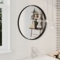 vidaXL Espejo de pared negro 60 cm vidaXL Espejo de pared negro 60 cm