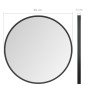 vidaXL Espejo de pared negro 60 cm vidaXL Espejo de pared negro 60 cm
