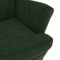 vidaXL Sillón de terciopelo verde oscuro vidaXL Sillón de terciopelo verde oscuro