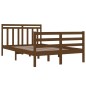 vidaXL Estructura de cama madera maciza marrón miel 140x200 cm