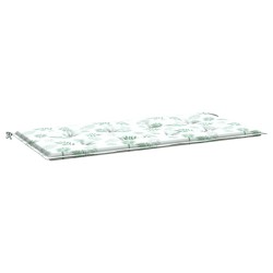vidaXL Cojín banco de jardín tela Oxford estampado hojas 120x50x3 cm