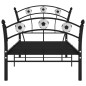 vidaXL Estructura de cama con diseño de fútbol metal negro 90x200 cm vidaXL Estructura de cama con diseño de fútbol metal negro 90x200 cm