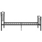 vidaXL Estructura de cama con diseño de fútbol metal negro 90x200 cm vidaXL Estructura de cama con diseño de fútbol metal negro 90x200 cm