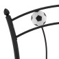 vidaXL Estructura de cama con diseño de fútbol metal negro 90x200 cm vidaXL Estructura de cama con diseño de fútbol metal negro 90x200 cm