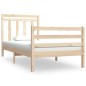vidaXL Estructura de cama madera maciza 90x190 cm