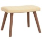 vidaXL Sillón de relax con taburete terciopelo blanco crema vidaXL Sillón de relax con taburete terciopelo blanco crema