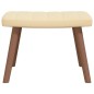 vidaXL Sillón de relax con taburete terciopelo blanco crema vidaXL Sillón de relax con taburete terciopelo blanco crema
