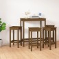 vidaXL Set de bar 5 piezas madera maciza de pino marrón miel vidaXL Set de bar 5 piezas madera maciza de pino marrón miel