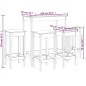 vidaXL Set de bar 5 piezas madera maciza de pino marrón miel vidaXL Set de bar 5 piezas madera maciza de pino marrón miel