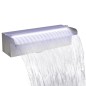 vidaXL Fuente cascada rectangular LED piscina acero inoxidable 30 cm vidaXL Fuente cascada rectangular LED piscina acero inoxidable 30 cm