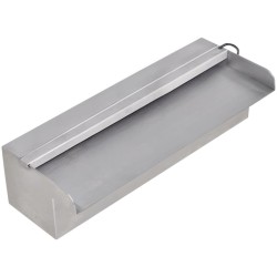 vidaXL Fuente cascada rectangular LED  piscina acero inoxidable 30 cm