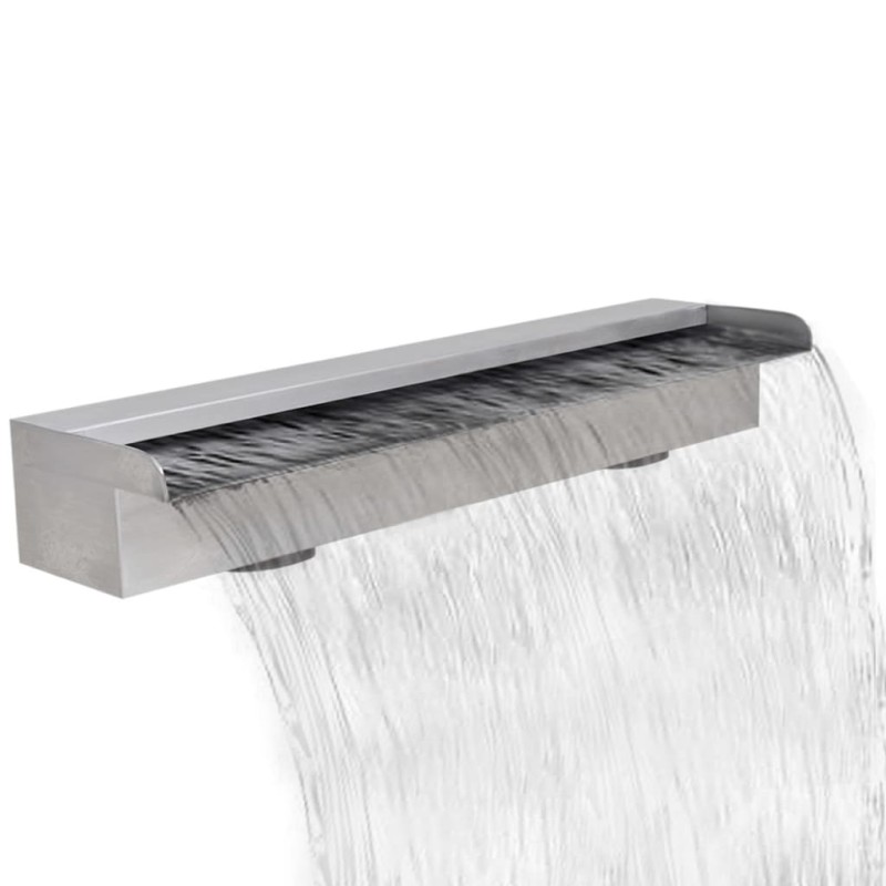 vidaXL Fuente cascada rectangular piscina acero inoxidable 60 cm vidaXL Fuente cascada rectangular piscina acero inoxidable 60 cm