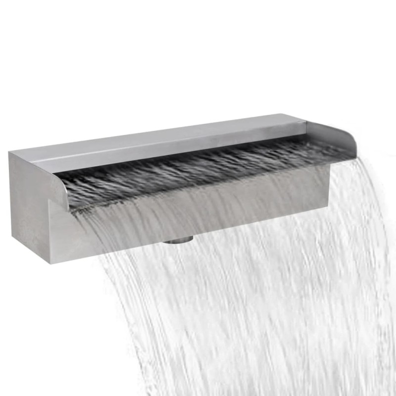 vidaXL Fuente cascada rectangular piscina acero inoxidable 30 cm vidaXL Fuente cascada rectangular piscina acero inoxidable 30 cm