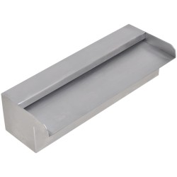 vidaXL Fuente cascada rectangular piscina acero inoxidable 30 cm