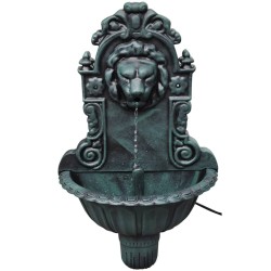 vidaXL Fuente de pared diseño cabeza de león