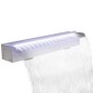 Fuente cascada rectangular LED para piscina acero inoxidable 60 cm Fuente cascada rectangular LED para piscina acero inoxidable 60 cm