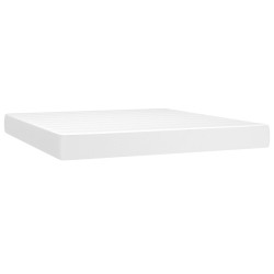 vidaXL Colchón muelles ensacados cuero sintético blanco 180x200x20 cm