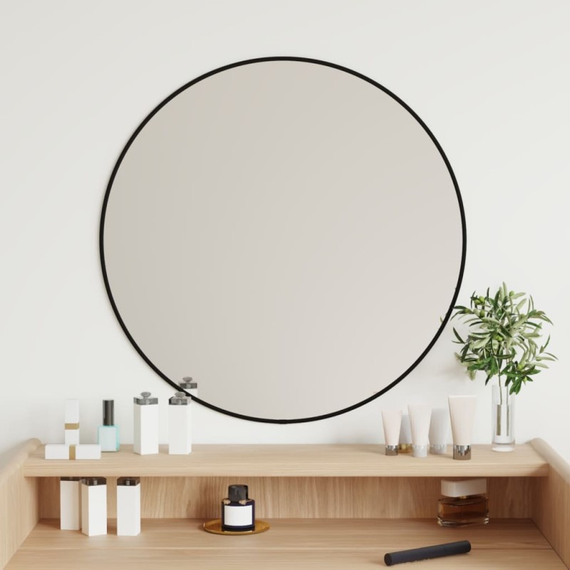 vidaXL Espejo de pared redondo negro Ø 60 cm vidaXL Espejo de pared redondo negro Ø 60 cm