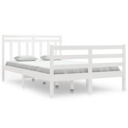 vidaXL Estructura de cama madera maciza blanca 120x200 cm