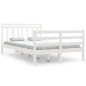 vidaXL Estructura de cama madera maciza blanca 120x200 cm vidaXL Estructura de cama madera maciza blanca 120x200 cm