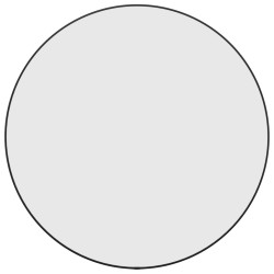 vidaXL Espejo de pared redondo negro Ø 60 cm