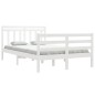 vidaXL Estructura de cama madera maciza blanca 120x200 cm vidaXL Estructura de cama madera maciza blanca 120x200 cm