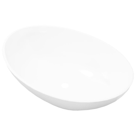 vidaXL Lavabo ovalado de cerámica blanco 40x33 cm  